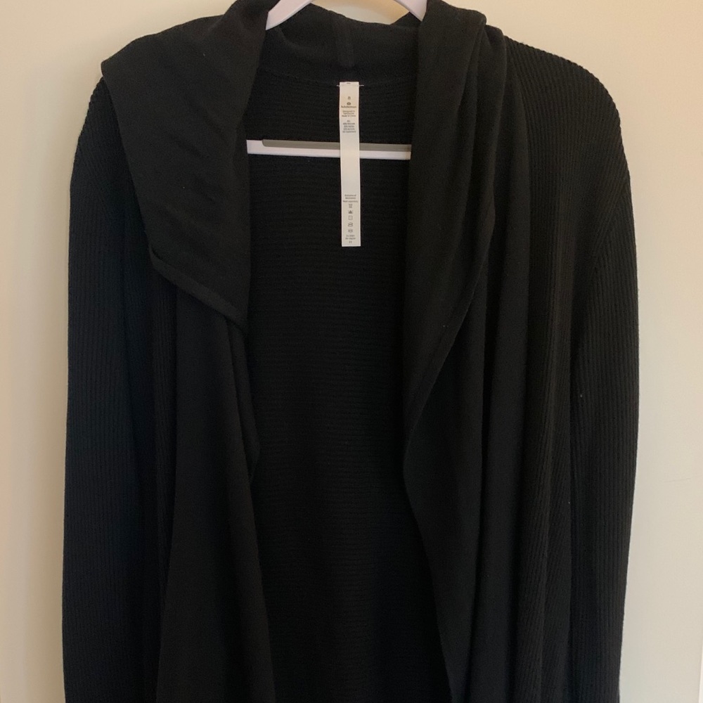 Lululemon Black Hooded Sweater Cardigan